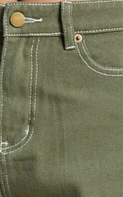 Showpo Hinkley Denim Shorts In Khaki 17 Showpo Hinkley Denim Shorts In Khaki -Showpo Women's Clothing Store Hinkley Denim Shorts in Khaki 2528SB20120005022529 9