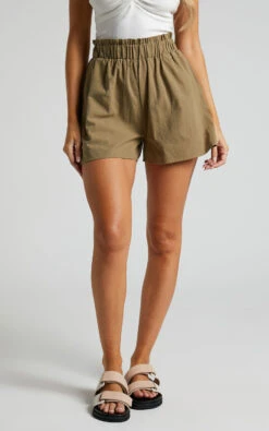 Showpo Hiromi High Waisted A-Line Shorts In Khaki 14 Showpo Hiromi High Waisted A-Line Shorts In Khaki -Showpo Women's Clothing Store Hiromi High Waisted A Line Shorts in Khaki