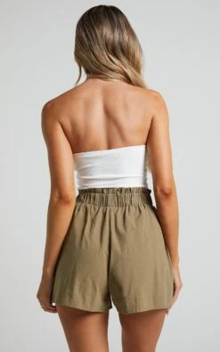 Showpo Hiromi High Waisted A-Line Shorts In Khaki 16 Showpo Hiromi High Waisted A-Line Shorts In Khaki -Showpo Women's Clothing Store Hiromi High Waisted A Line Shorts in Khaki 7