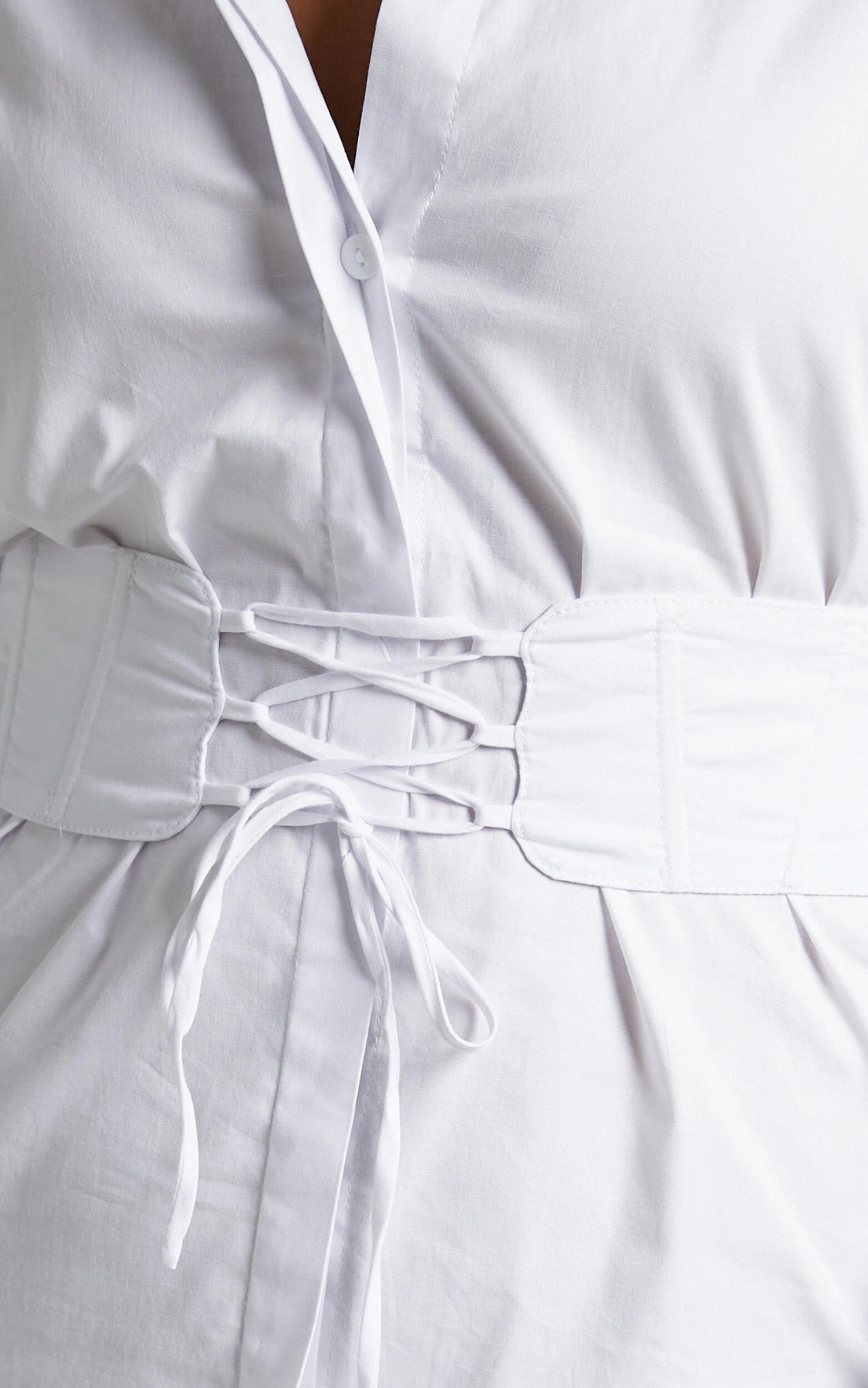 Showpo Ichia Corset Mini Shirt Dress In White 12 Showpo Ichia Corset Mini Shirt Dress In White - Image 12