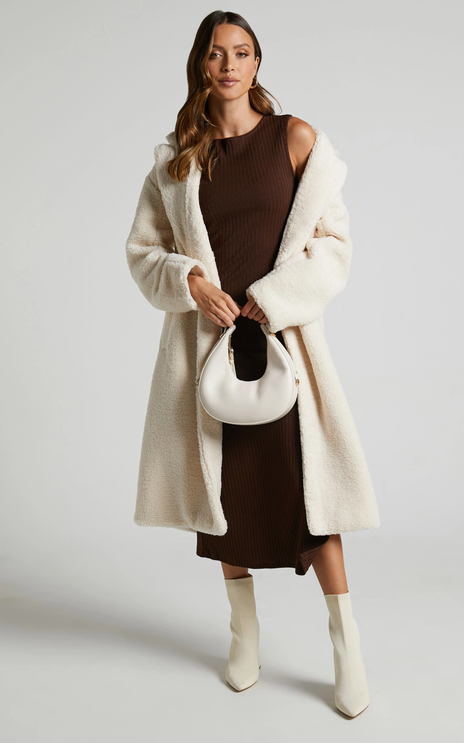 Showpo Cielito Longline COATIGAN In Cream 2 Showpo Cielito Longline COATIGAN In Cream - Image 2