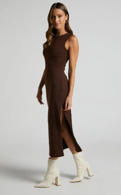 Showpo Irenie Bodycon Midi Dress In Chocolate -Showpo Women's Clothing Store Irenie Bodycon Midi dress in Chocolate 4