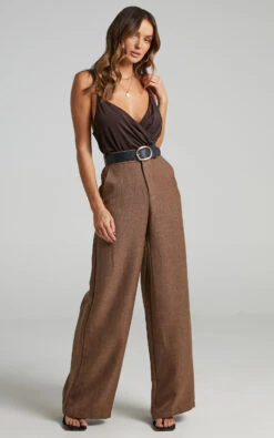 Showpo Jacintah High Waisted Twill Pants In Chocolate 14 Showpo Jacintah High Waisted Twill Pants In Chocolate -Showpo Women's Clothing Store Jacintah Twill Pants in Chocolate 2528SB21060026012529 10
