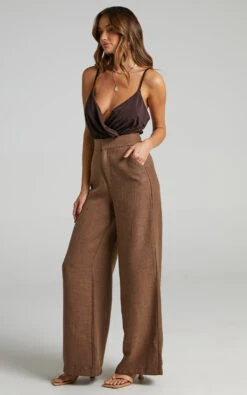 Showpo Jacintah High Waisted Twill Pants In Chocolate 17 Showpo Jacintah High Waisted Twill Pants In Chocolate -Showpo Women's Clothing Store Jacintah Twill Pants in Chocolate 2528SB21060026012529 6