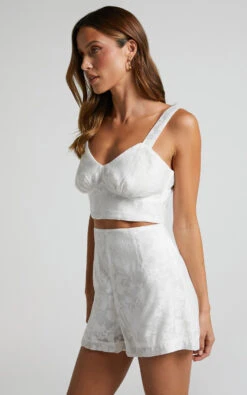 Showpo Jammae Top And Short Two Piece Set In White 11 Showpo Jammae Top And Short Two Piece Set In White -Showpo Women's Clothing Store Jammae Top and Short Two Piece Set in White 4