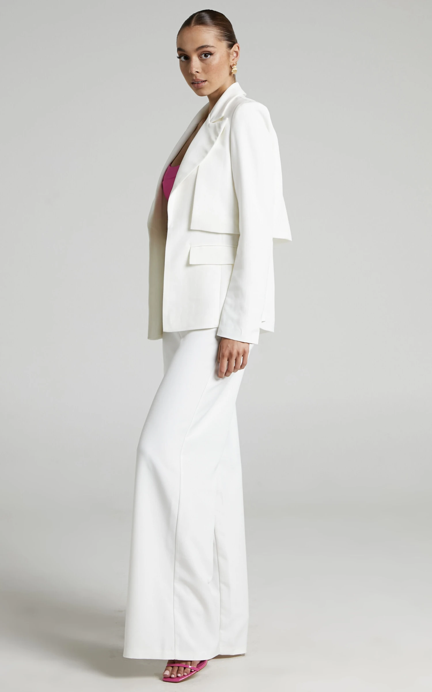Showpo Jaxine Storm Flap Blazer In White 4 Showpo Jaxine Storm Flap Blazer In White - Image 4