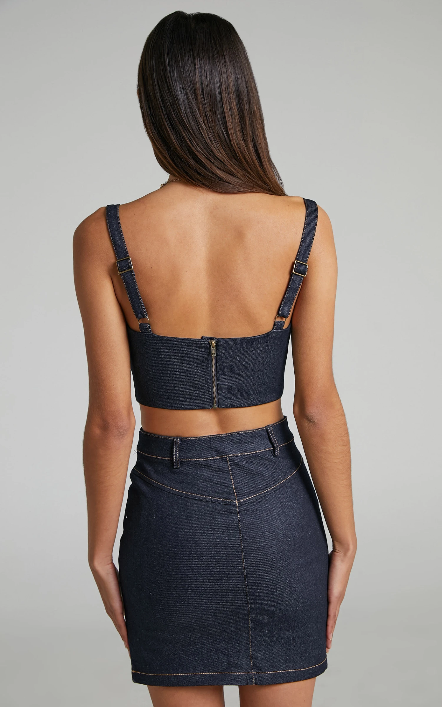 Showpo Jayeleh Denim Topstitched Mini Skirt In Indigo Wash 5 Showpo Jayeleh Denim Topstitched Mini Skirt In Indigo Wash - Image 5