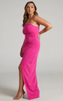 Showpo Jayra Strapless Wrap Front Maxi Dress In Hot Pink 12 Showpo Jayra Strapless Wrap Front Maxi Dress In Hot Pink -Showpo Women's Clothing Store Jayra Strapless Dress with Wrap Front in Hot Pink 2528SD21120071022529 4