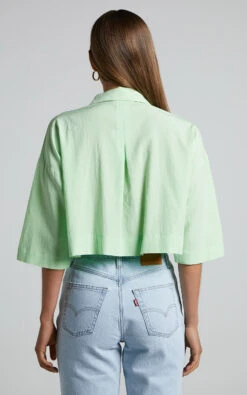 Showpo Jesmae Relaxed 3/4 Sleeve Shirt In Mint 14 Showpo Jesmae Relaxed 3/4 Sleeve Shirt In Mint -Showpo Women's Clothing Store Jesmae Relaxed 3 4 Sleeve Shirt in Mint 6