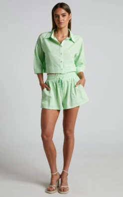 Showpo Jesmae Relaxed 3/4 Sleeve Shirt In Mint 11 Showpo Jesmae Relaxed 3/4 Sleeve Shirt In Mint -Showpo Women's Clothing Store Jesmae Relaxed 3 4 Sleeve Shirt in Mint 9