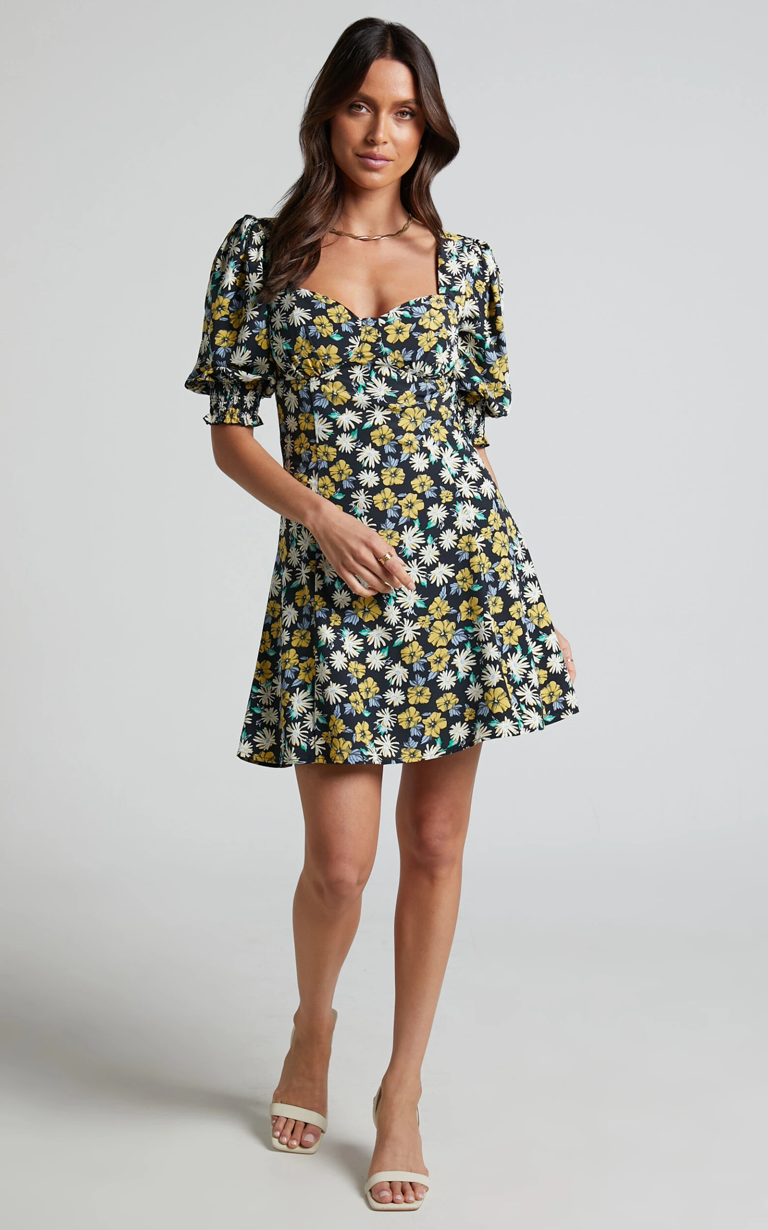 Showpo Jhazel Puff Sleeve Mini Dress In Black 2 Showpo Jhazel Puff Sleeve Mini Dress In Black - Image 2