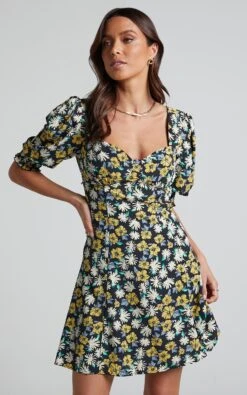 Showpo Jhazel Puff Sleeve Mini Dress In Black 13 Showpo Jhazel Puff Sleeve Mini Dress In Black -Showpo Women's Clothing Store Jhazel Puff Sleeve Mini Dress in Black 2