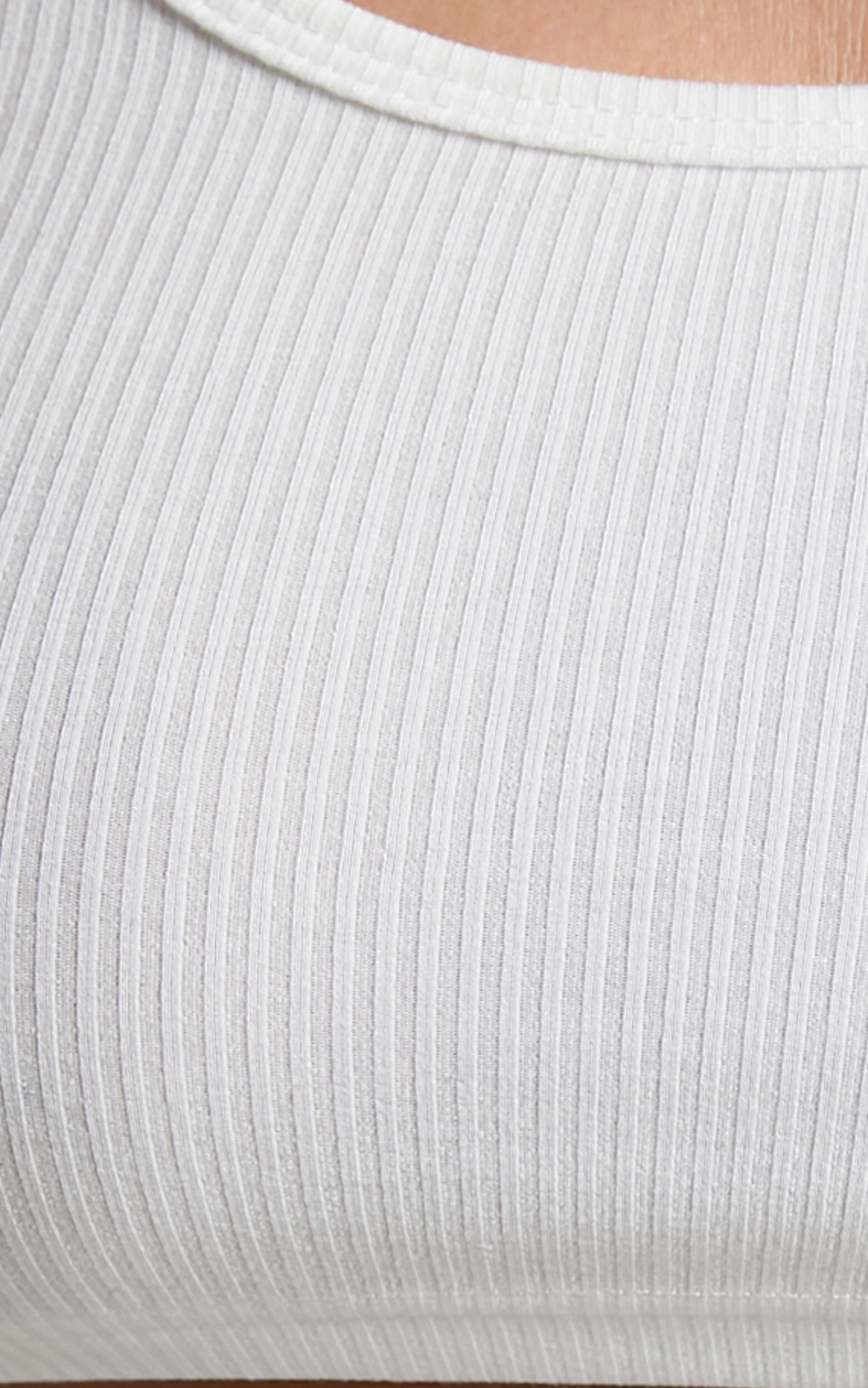 Showpo Joena Ribbed Tank In White 9 Showpo Joena Ribbed Tank In White - Image 9