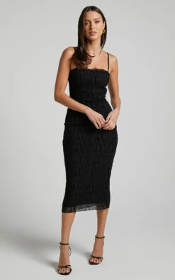 Showpo Jordana Mesh Burnout Midi Dress In Black 13 Showpo Jordana Mesh Burnout Midi Dress In Black -Showpo Women's Clothing Store Jordana mesh burnout midi dress in Black 3
