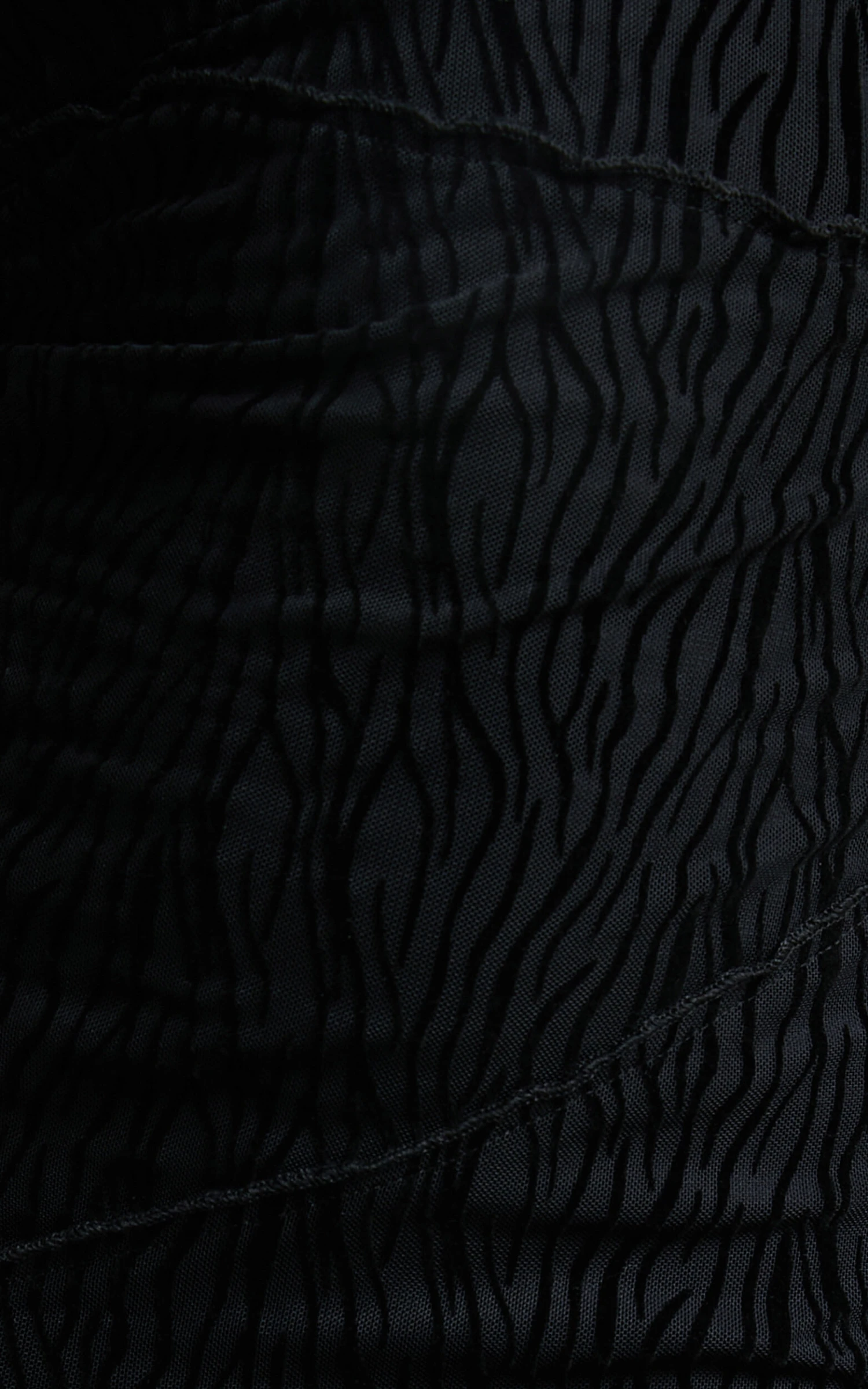 Showpo Jordana Mesh Burnout Midi Dress In Black 8 Showpo Jordana Mesh Burnout Midi Dress In Black - Image 8