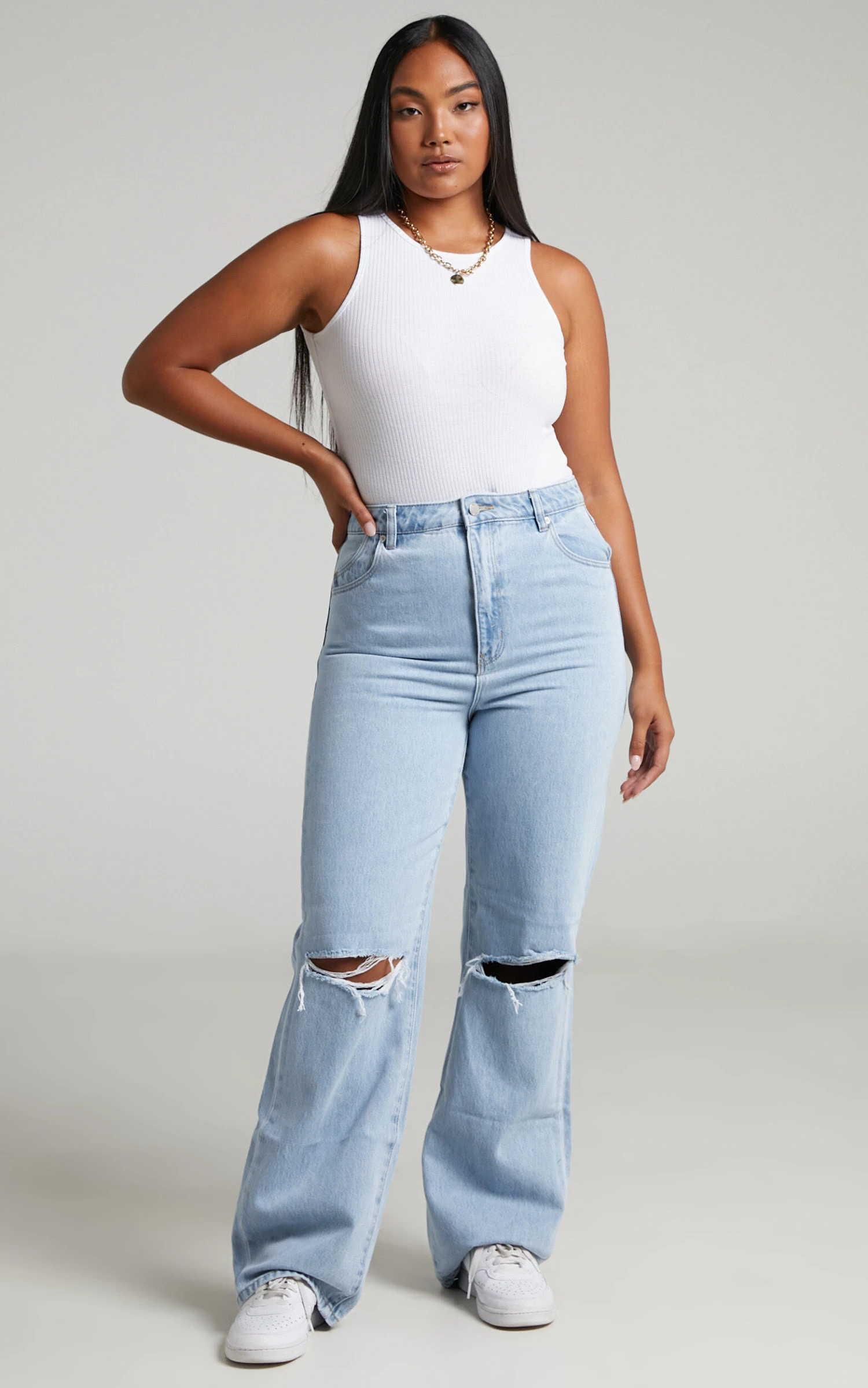 Showpo Julia High Neck Ribbed Bodysuit In White 5 Showpo Julia High Neck Ribbed Bodysuit In White - Image 5