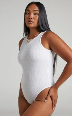 Showpo Julia High Neck Ribbed Bodysuit In White 12 Showpo Julia High Neck Ribbed Bodysuit In White -Showpo Women's Clothing Store Julia High Neck Ribbed Bodysuit in White 2528ST21060037042529 10