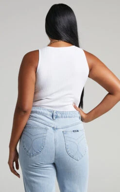 Showpo Julia High Neck Ribbed Bodysuit In White 16 Showpo Julia High Neck Ribbed Bodysuit In White -Showpo Women's Clothing Store Julia High Neck Ribbed Bodysuit in White 2528ST21060037042529 4