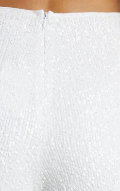 Showpo Julien Backless Wide Leg Cowl Neck Sequin Jumpsuit In White -Showpo Women's Clothing Store Julien Cowl Front Jumpsuit in Sequin in White 2528SP22060016012529 6