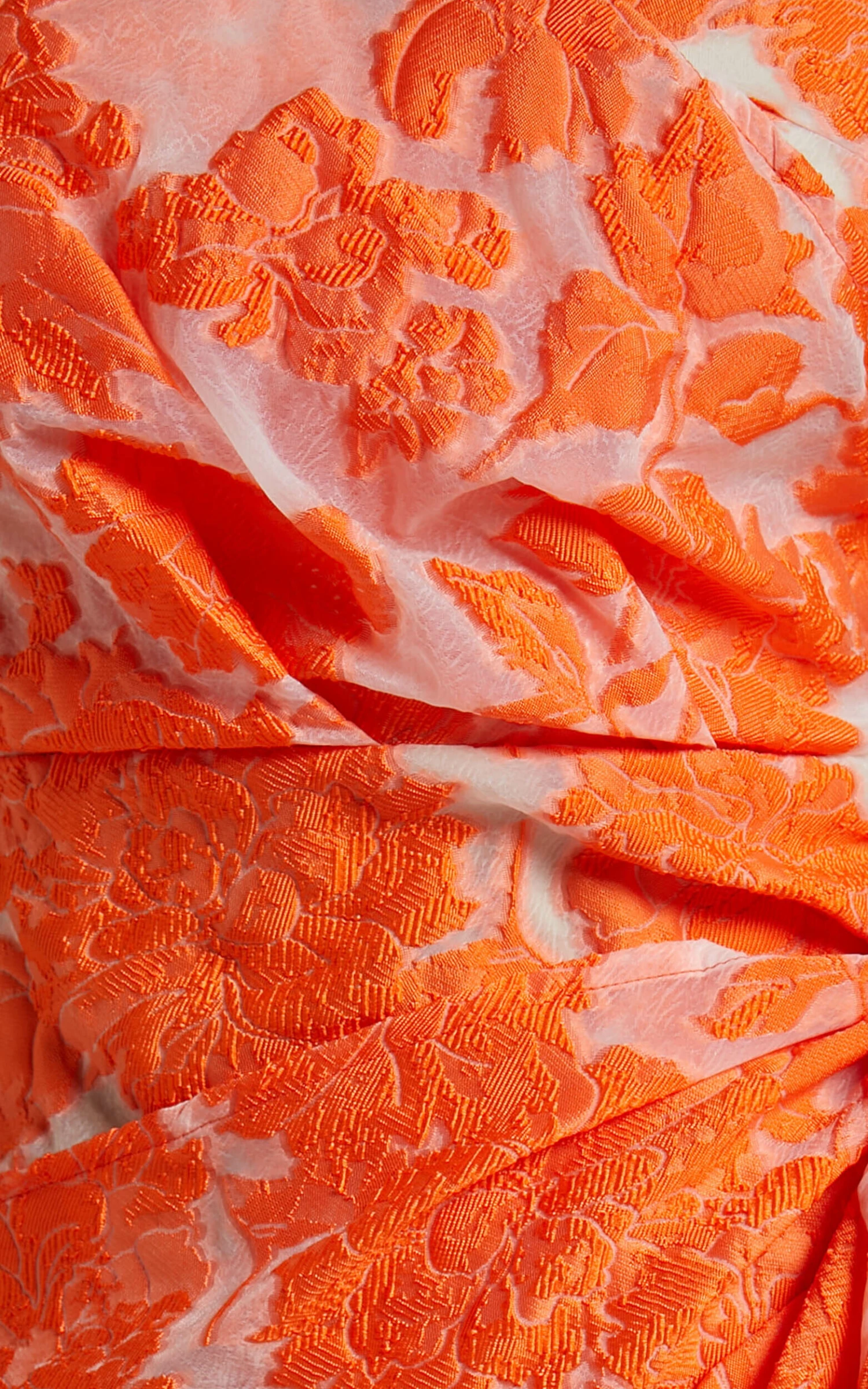 Showpo Kailey One Shoulder Wrap Front Mini Dress In Orange & Beige Jacquard 9 Showpo Kailey One Shoulder Wrap Front Mini Dress In Orange & Beige Jacquard - Image 9