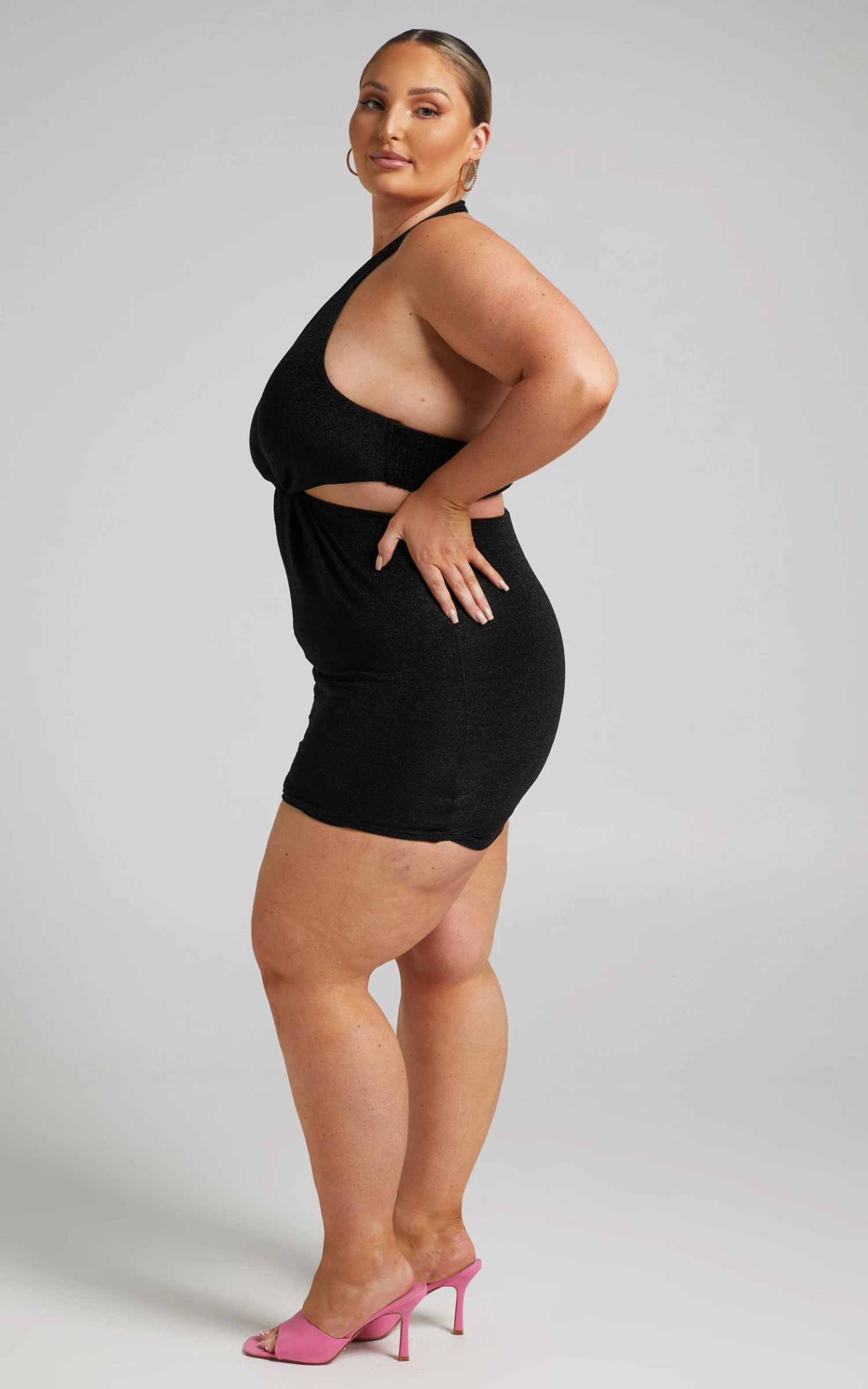 Showpo Anniebelle Twist Knot Mini Dress In Black 5 Showpo Anniebelle Twist Knot Mini Dress In Black - Image 5