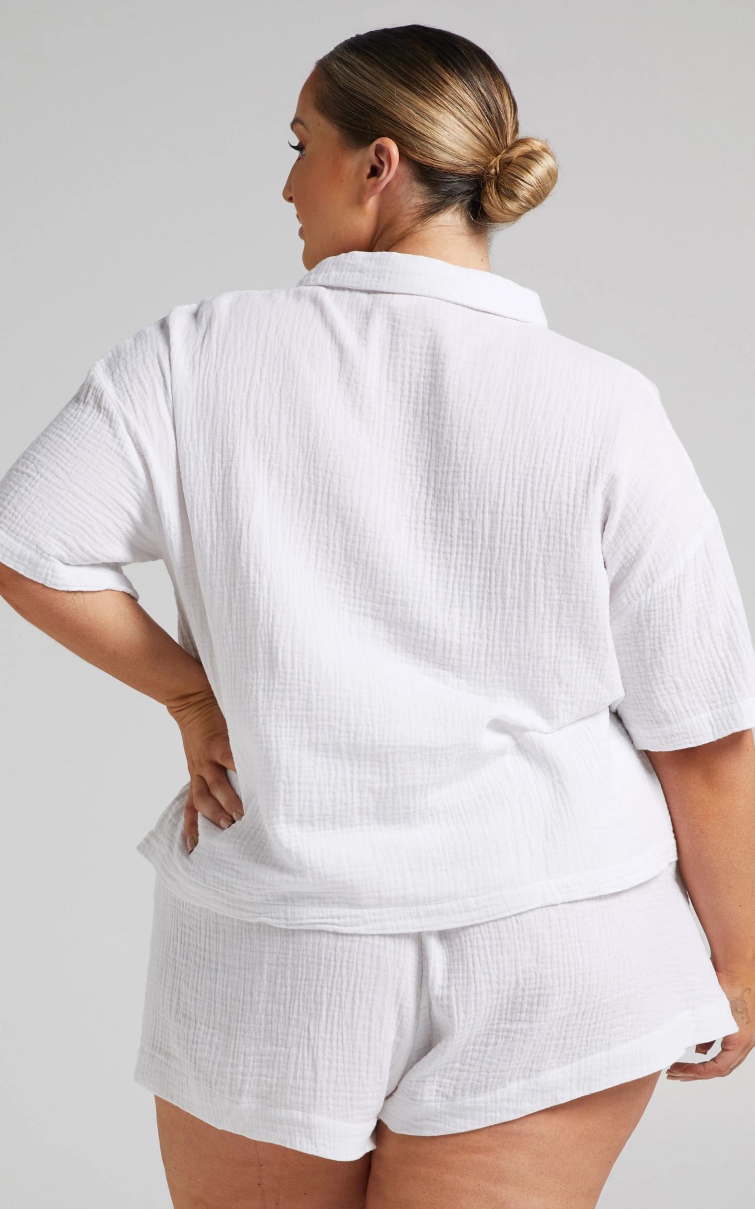 Showpo Donita Button Up Shirt In White 10 Showpo Donita Button Up Shirt In White - Image 10