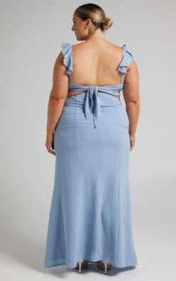 Showpo More Than This Ruffle Strap Maxi Dress In Light Blue 17 Showpo More Than This Ruffle Strap Maxi Dress In Light Blue -Showpo Women's Clothing Store Kalajzich x Riley x 11 Past 11 20.09.20217988