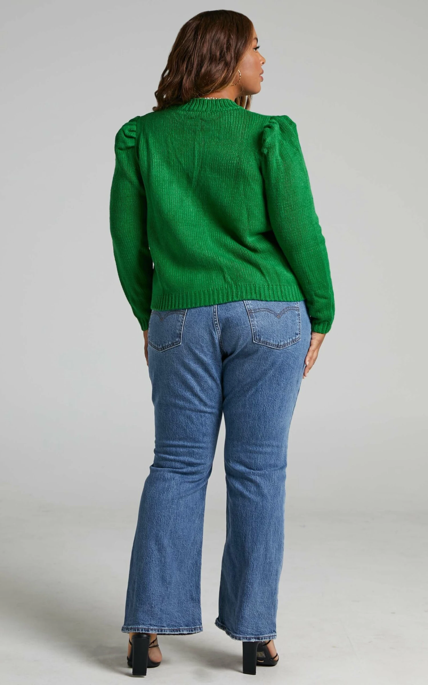 Showpo Kayrai Puff Sleeve Knit Jumper In Kelly Green 6 Showpo Kayrai Puff Sleeve Knit Jumper In Kelly Green - Image 6