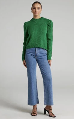 Showpo Kayrai Puff Sleeve Knit Jumper In Kelly Green 12 Showpo Kayrai Puff Sleeve Knit Jumper In Kelly Green -Showpo Women's Clothing Store Kayrai Puff Sleeve Knit Jumper in Kelly Green 2528SO22040003022529