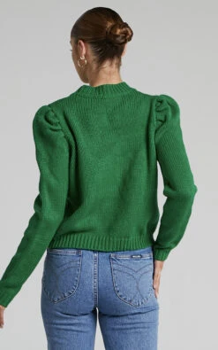 Showpo Kayrai Puff Sleeve Knit Jumper In Kelly Green 14 Showpo Kayrai Puff Sleeve Knit Jumper In Kelly Green -Showpo Women's Clothing Store Kayrai Puff Sleeve Knit Jumper in Kelly Green 2528SO22040003022529 3
