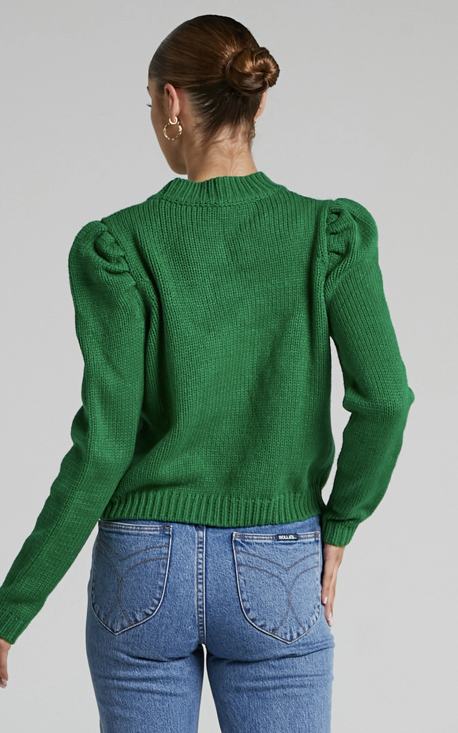 Showpo Kayrai Puff Sleeve Knit Jumper In Kelly Green 7 Showpo Kayrai Puff Sleeve Knit Jumper In Kelly Green - Image 7