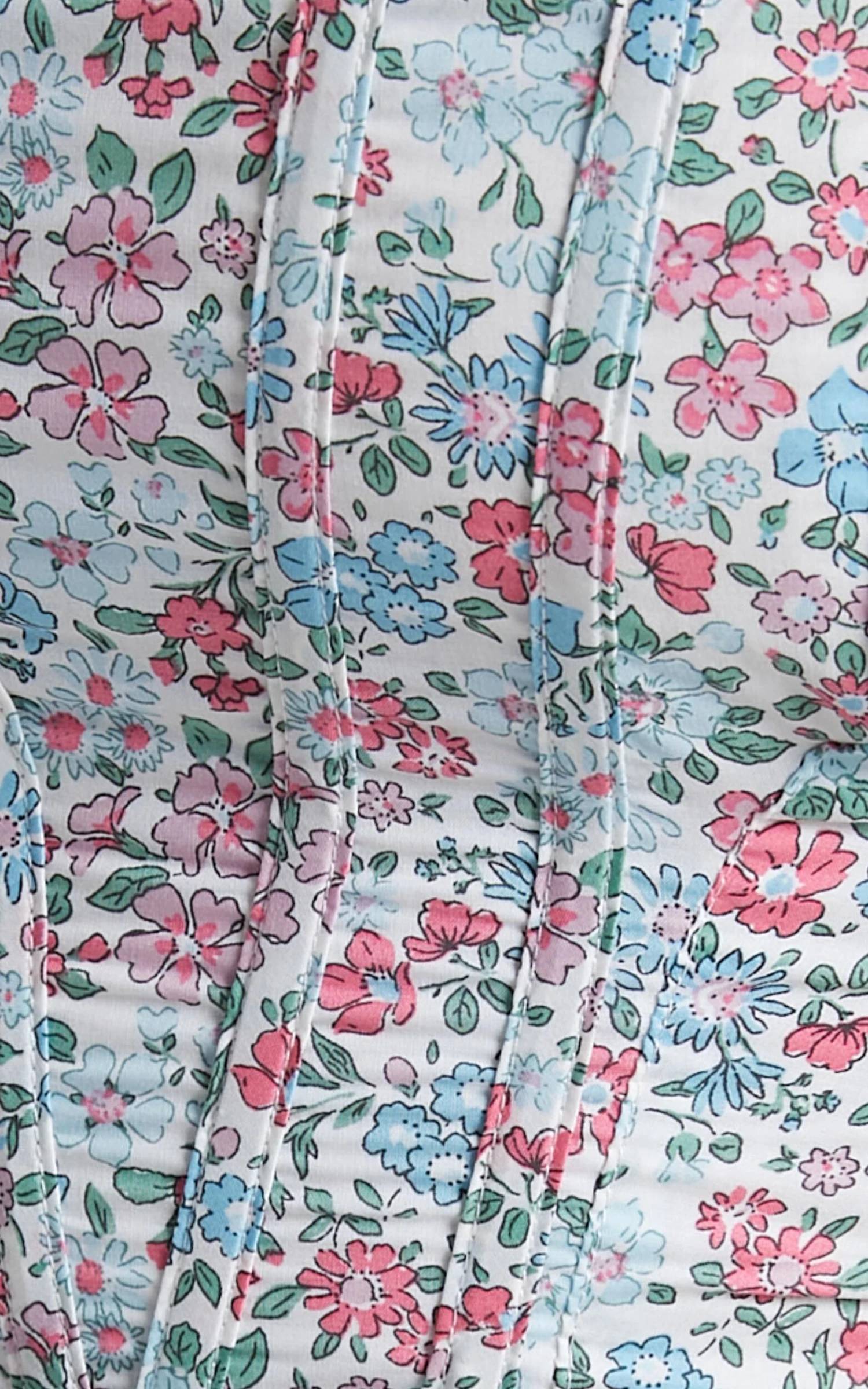 Showpo Keriana Top - Square Neck Cropped Corset In Purple Pink Floral - Image 9