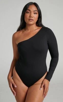 Showpo Khanley One Shoulder Long Sleeve Bodysuit In Black 9 Showpo Khanley One Shoulder Long Sleeve Bodysuit In Black -Showpo Women's Clothing Store Khanley One Shoulder Bodysuit in Black 2528ST22040041012529 6