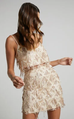 Showpo Khrizza Mini Skirt - Sequin Diamond Mesh Skirt In Gold 16 Showpo Khrizza Mini Skirt - Sequin Diamond Mesh Skirt In Gold -Showpo Women's Clothing Store Khrizza Mini Skirt Sequin Diamond Mesh Skirt in Gold 7