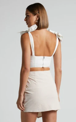 Showpo Kiandra Knot Detail Mini Skirt In Beige 16 Showpo Kiandra Knot Detail Mini Skirt In Beige -Showpo Women's Clothing Store Kiandra Knot Detail Mini Skirt in Beige 6