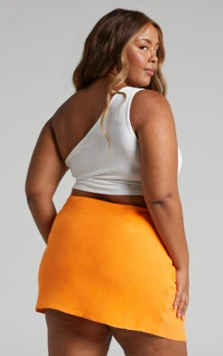 Showpo Kiandra Knot Detail Mini Skirt In Orange 15 Showpo Kiandra Knot Detail Mini Skirt In Orange -Showpo Women's Clothing Store Kiandra Knot Detail Mini Skirt in Orange 2528SB21070036042529 2