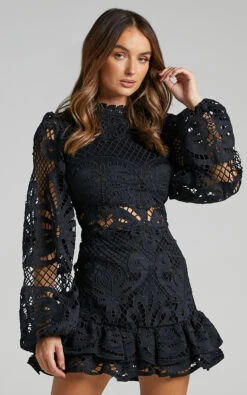Showpo Kiss Me Now Dress In Black Lace 12 Showpo Kiss Me Now Dress In Black Lace -Showpo Women's Clothing Store Kiss Me Now Dress in Black SD21020065 3