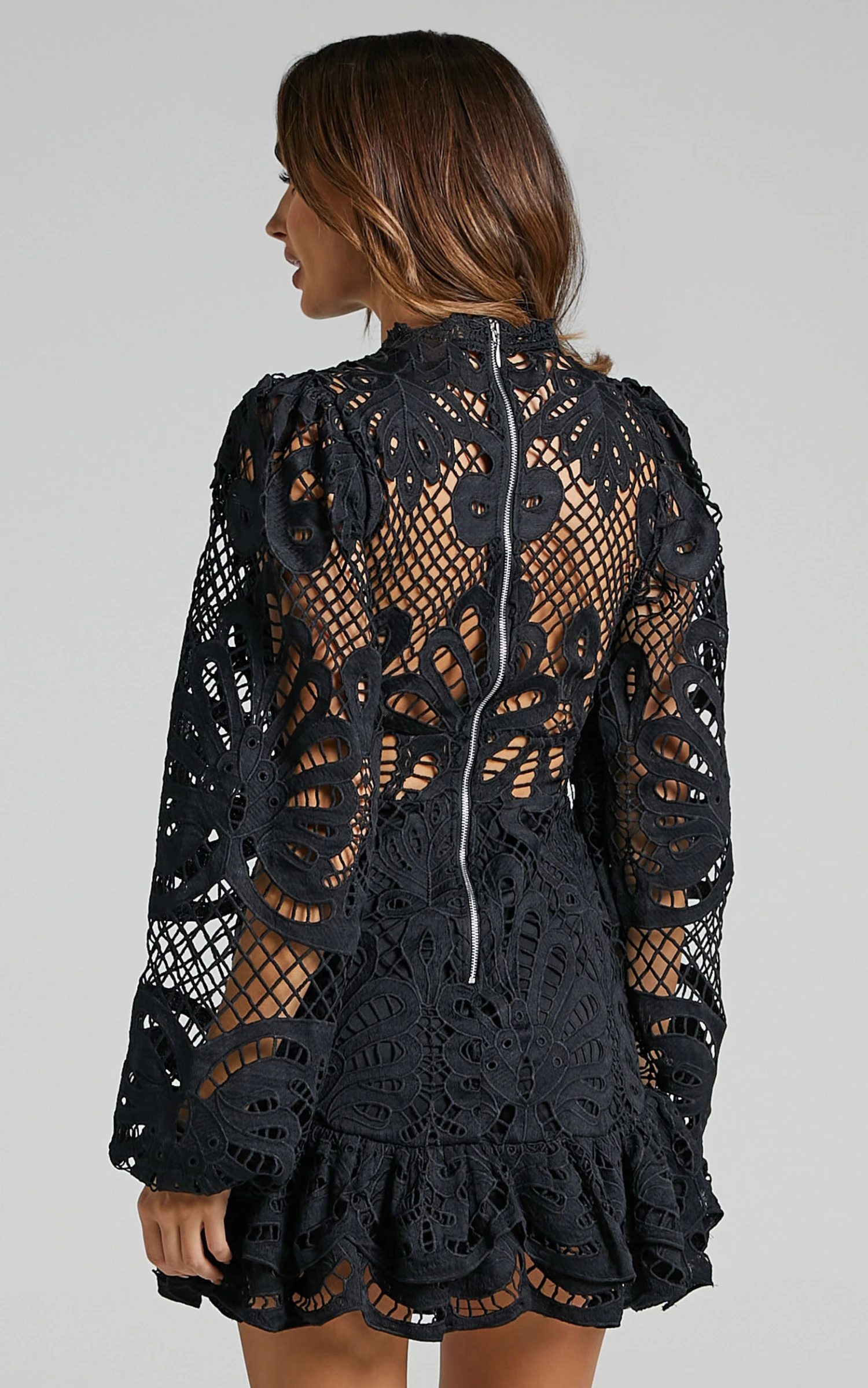 Showpo Kiss Me Now Dress In Black Lace 8 Showpo Kiss Me Now Dress In Black Lace - Image 8