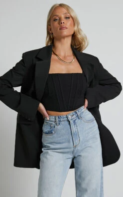 Showpo Kitty Oversized Blazer In Black -Showpo Women's Clothing Store Kitty Oversized Blazer in Black 4
