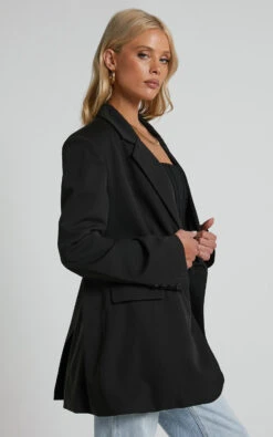 Showpo Kitty Oversized Blazer In Black -Showpo Women's Clothing Store Kitty Oversized Blazer in Black 5