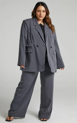 Showpo Kitty Oversized Blazer In Charcoal -Showpo Women's Clothing Store Kitty Oversized Blazer in Charcoal 2528SO21060006022529 1