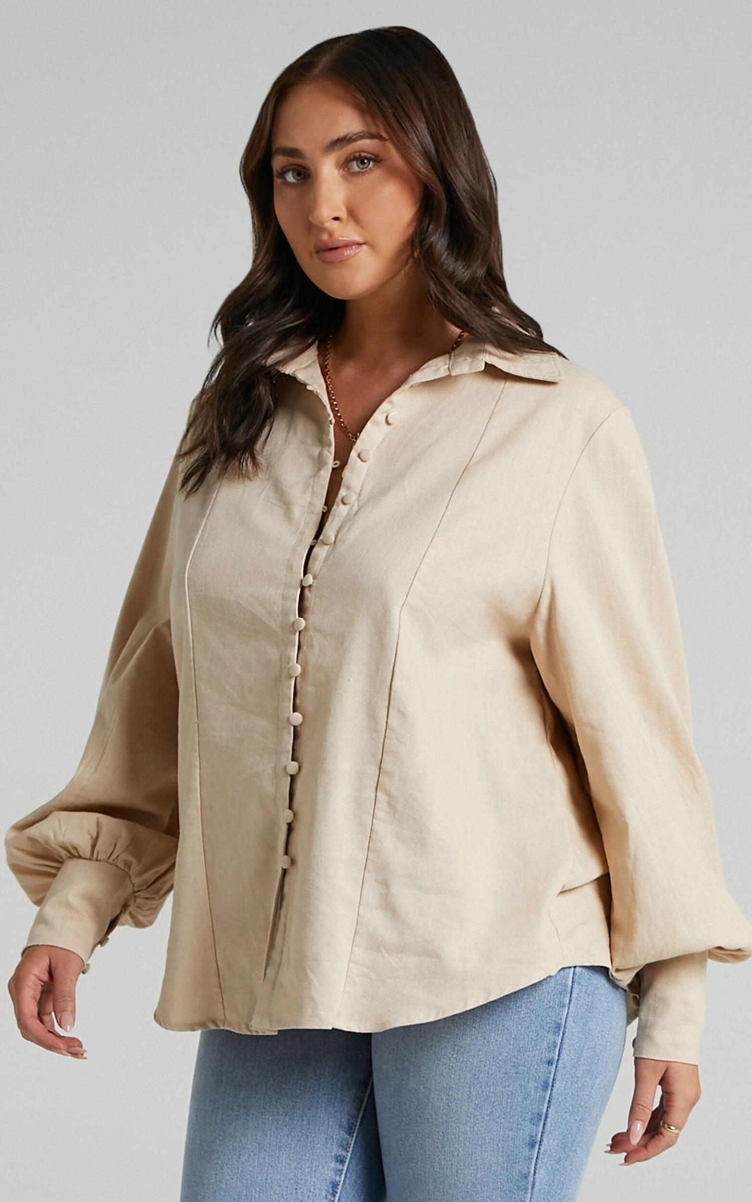 Showpo Kiva Blouse In Beige 5 Showpo Kiva Blouse In Beige - Image 5