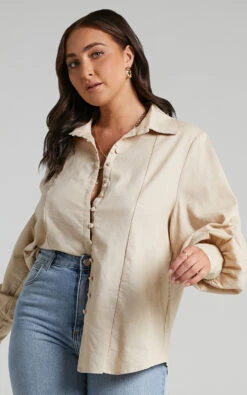 Showpo Kiva Blouse In Beige 14 Showpo Kiva Blouse In Beige -Showpo Women's Clothing Store Kiva Blouse in Beige ST20010020 9