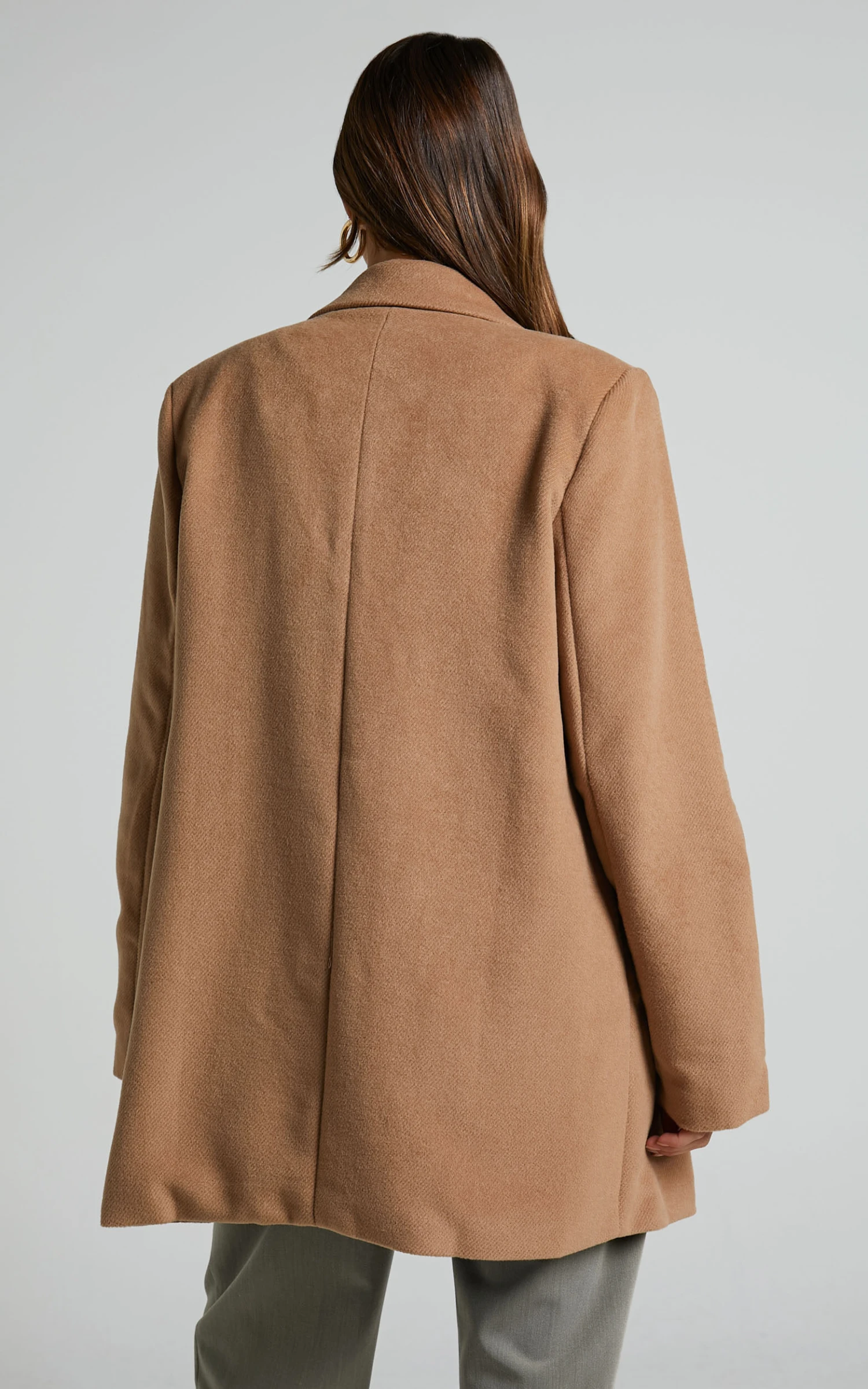 Showpo Kora Oversized Button Up Coat In Camel 9 Showpo Kora Oversized Button Up Coat In Camel - Image 9