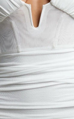 Showpo Kourtee Ruched U Bar Bodycon Midi Dress In White 17 Showpo Kourtee Ruched U Bar Bodycon Midi Dress In White -Showpo Women's Clothing Store Kourtee Ruched U Bar Bodycon Midi Dress in White 7