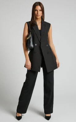 Showpo Kristitah Blazer Vest - Tie Waist Sleeveless Blazer In Black 15 Showpo Kristitah Blazer Vest - Tie Waist Sleeveless Blazer In Black -Showpo Women's Clothing Store Kristitah Blazer Vest Tie Waist Sleeveless Blazer in Black