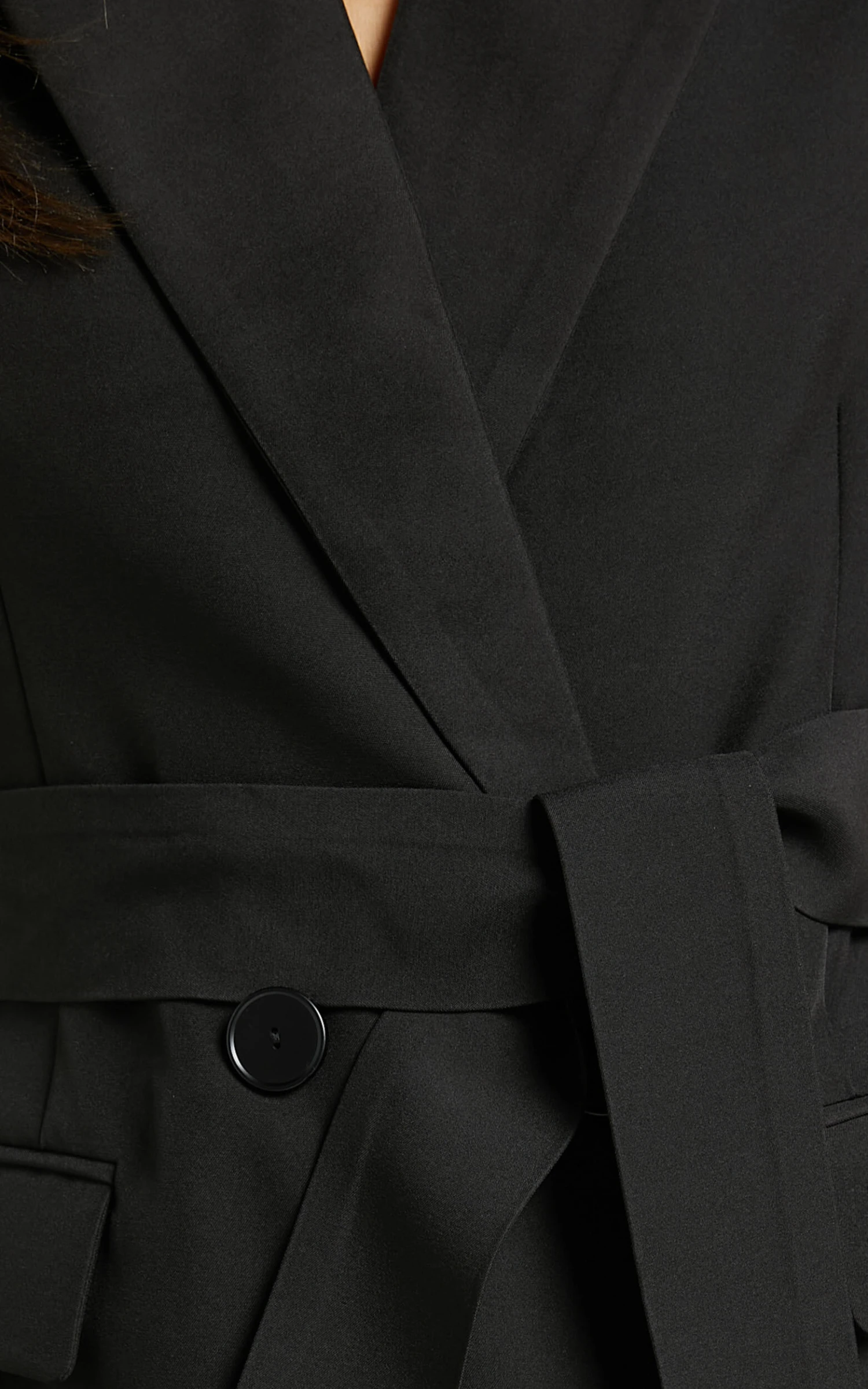 Showpo Kristitah Blazer Vest - Tie Waist Sleeveless Blazer In Black 9 Showpo Kristitah Blazer Vest - Tie Waist Sleeveless Blazer In Black - Image 9