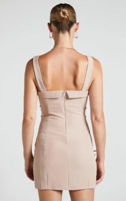 Showpo Kristitah Mini Dress - Lace Up Dress In Natural 16 Showpo Kristitah Mini Dress - Lace Up Dress In Natural -Showpo Women's Clothing Store Kristitah Mini Dress Lace Up Dress in Nude 4