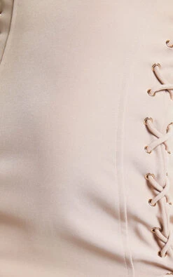 Showpo Kristitah Mini Dress - Lace Up Dress In Natural 17 Showpo Kristitah Mini Dress - Lace Up Dress In Natural -Showpo Women's Clothing Store Kristitah Mini Dress Lace Up Dress in Nude 7