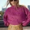 Showpo Gianella Pom Pom Detail Jumper In Hot Pink